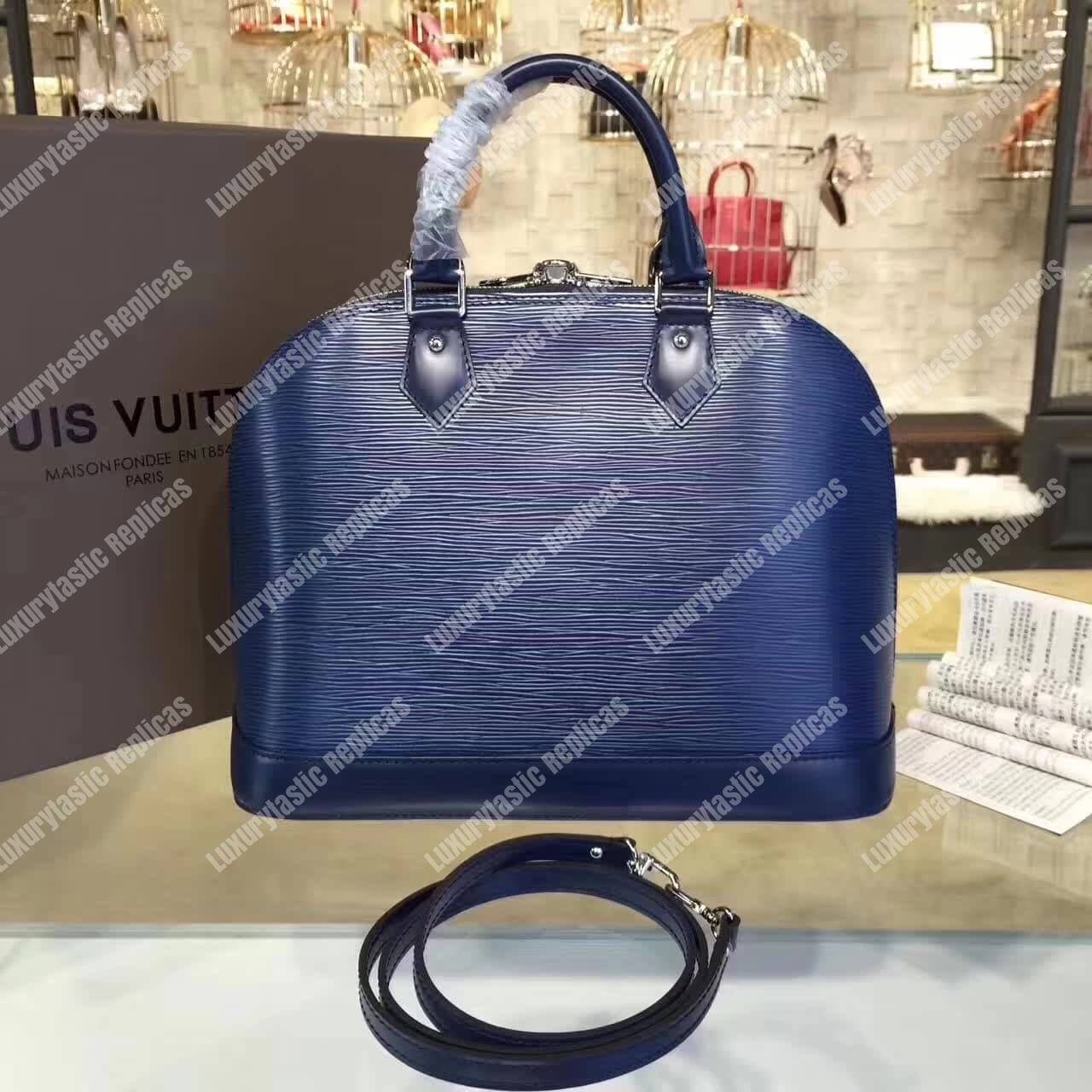 LV Alma PM Epi Leather Indigo