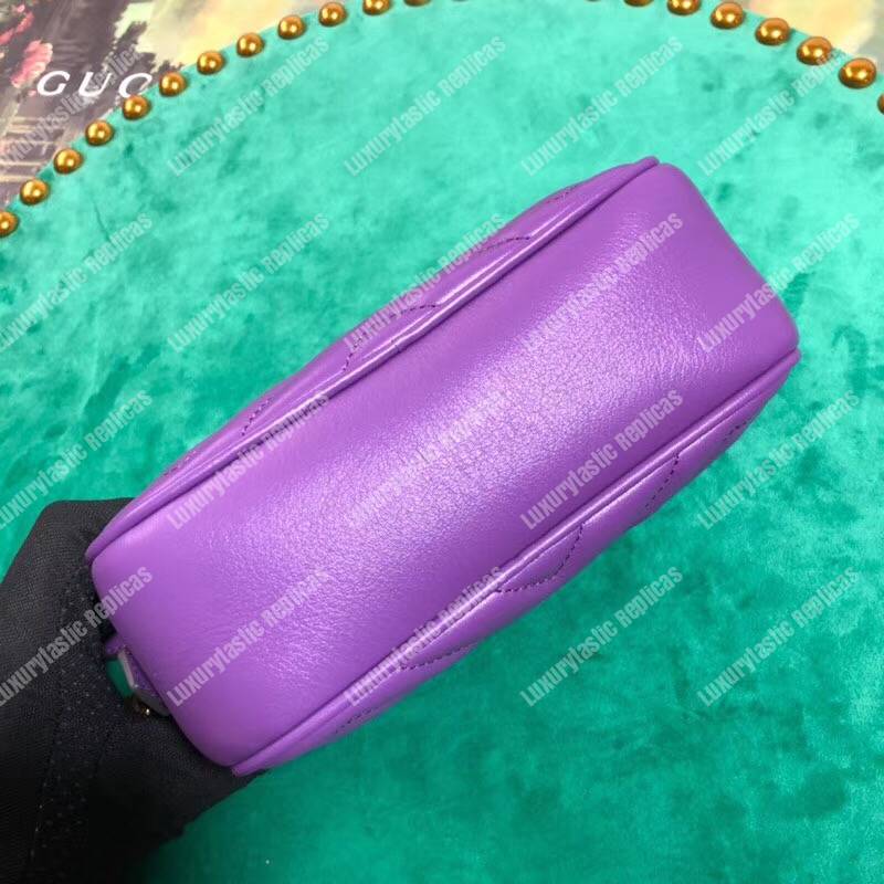 G*u*i gg marmont matelassé mini bag purple