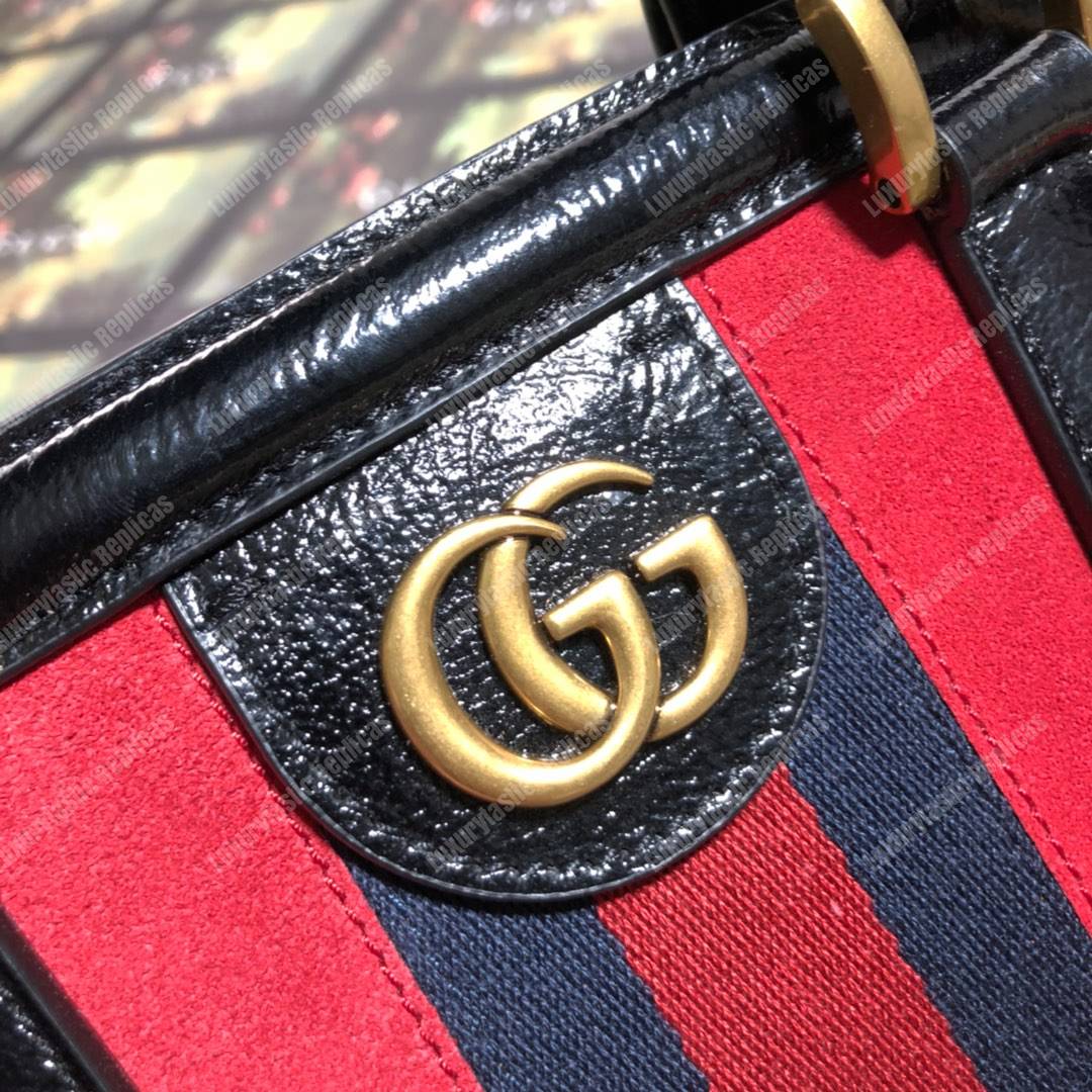 G*u*i re(belle) medium shoulder bag suede red