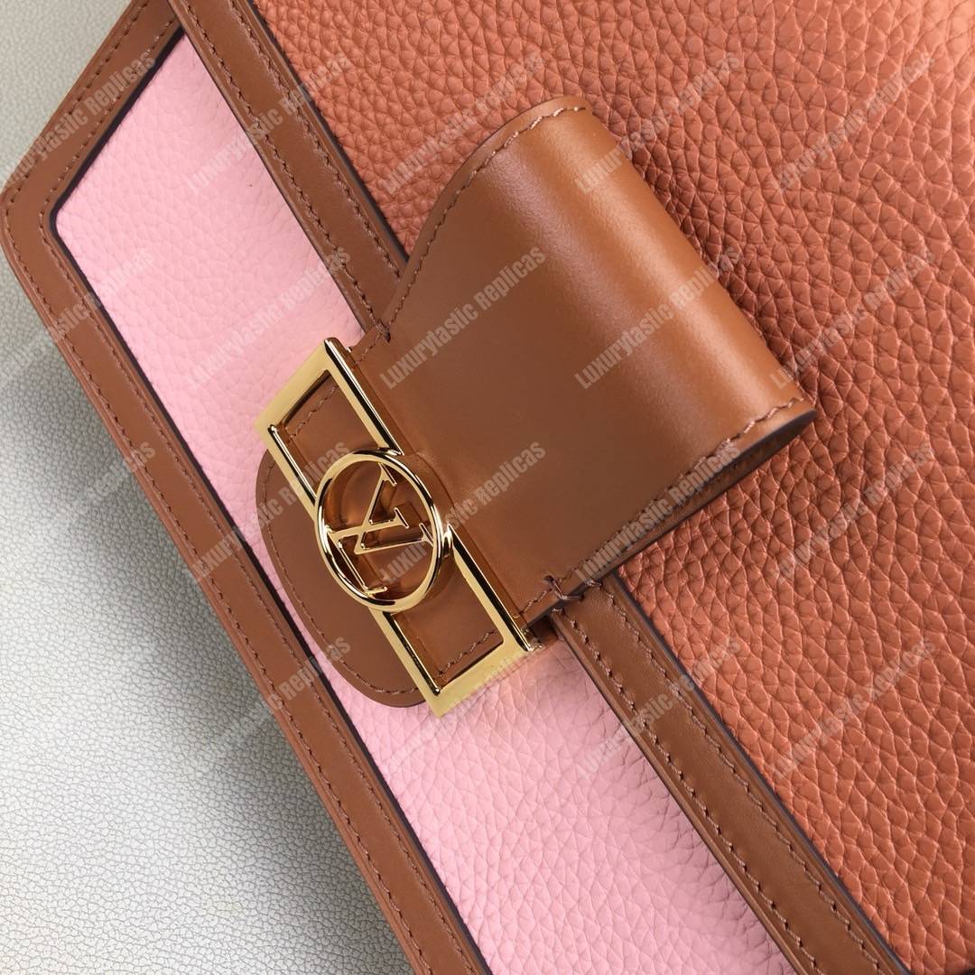 LV Mini Dauphine Taurillon Leather Bruni / Strawberry Milk