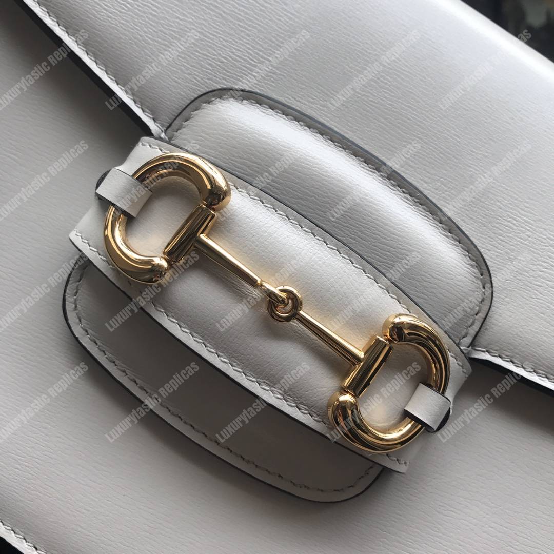 G*u*i 1955 horsebit shoulder bag white