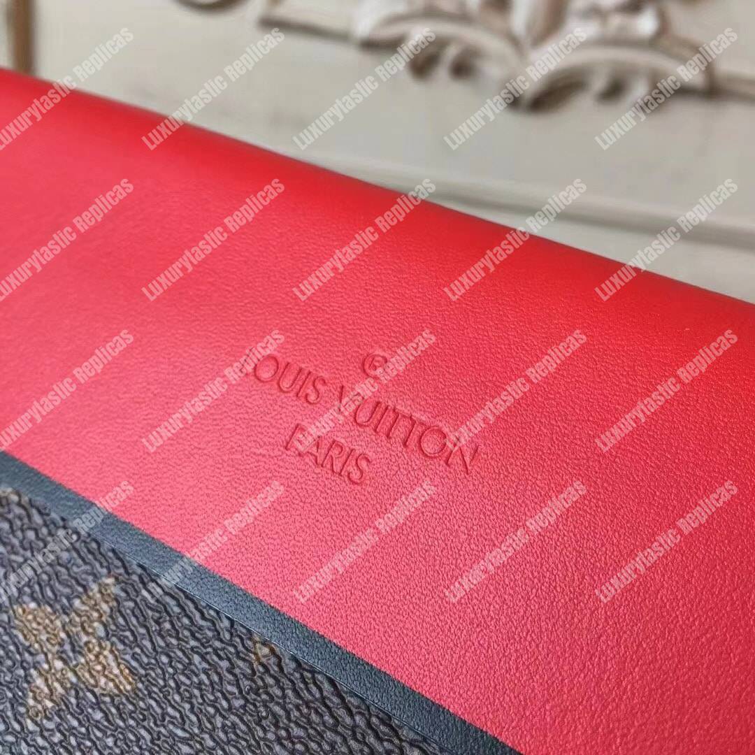 LV Pochette Tuileries Monogram Coated Canvas Red