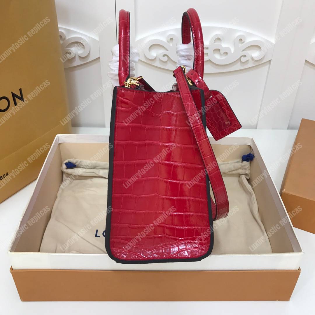 LV City Steamer PM Crocodilien Briliant Cerise