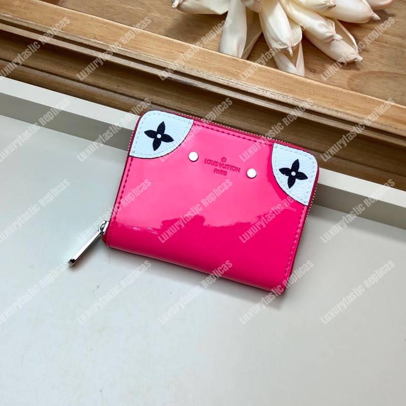 LV Zippy Coin Purse Patent Leather Monogram Berlingot Pink