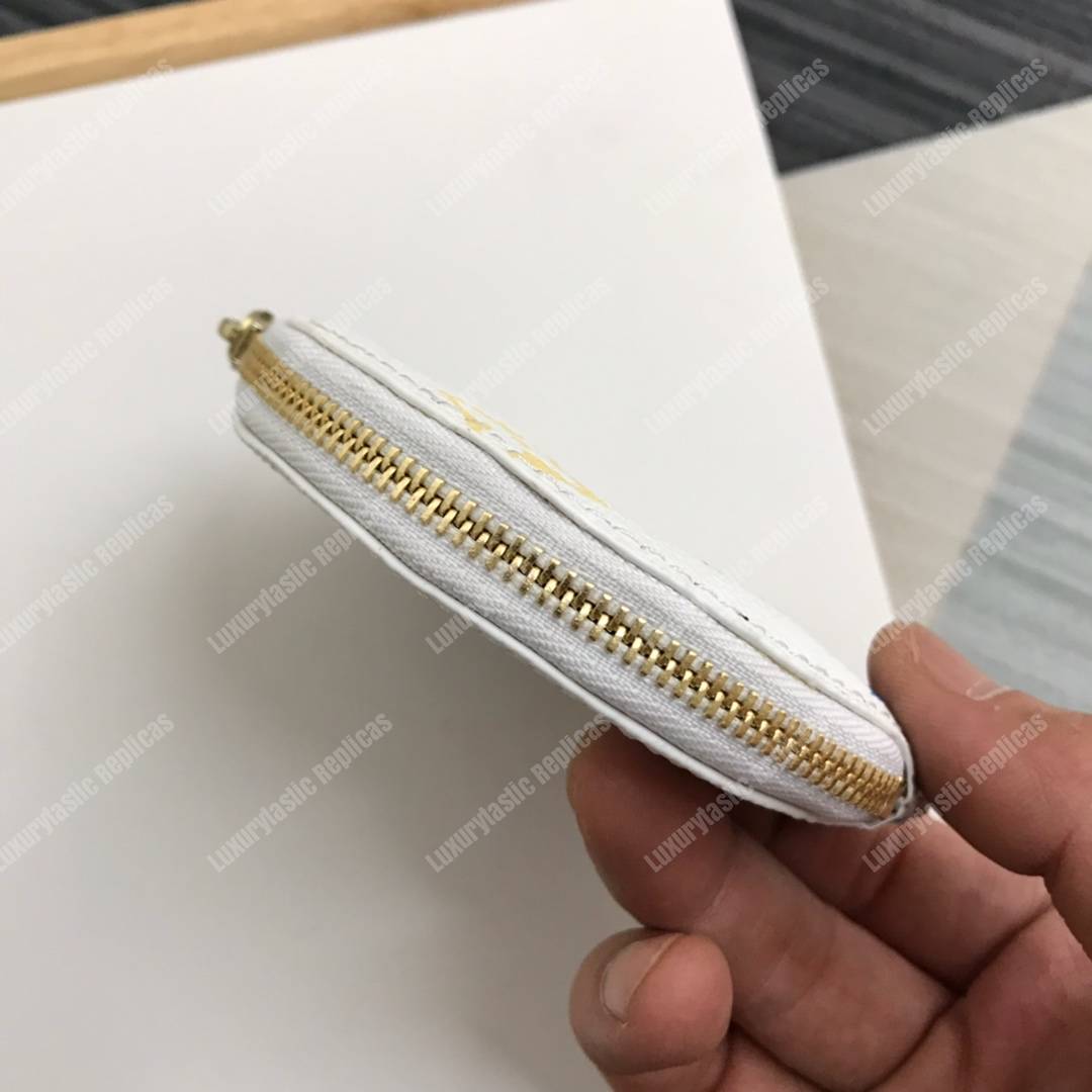 LV Round Coin Purse Colorful Monogram white