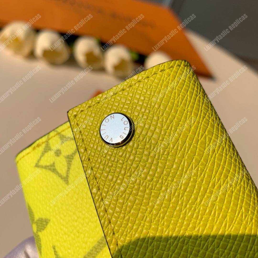 LV Discovery Compact Wallet K45 Taiga Monogram Jaune
