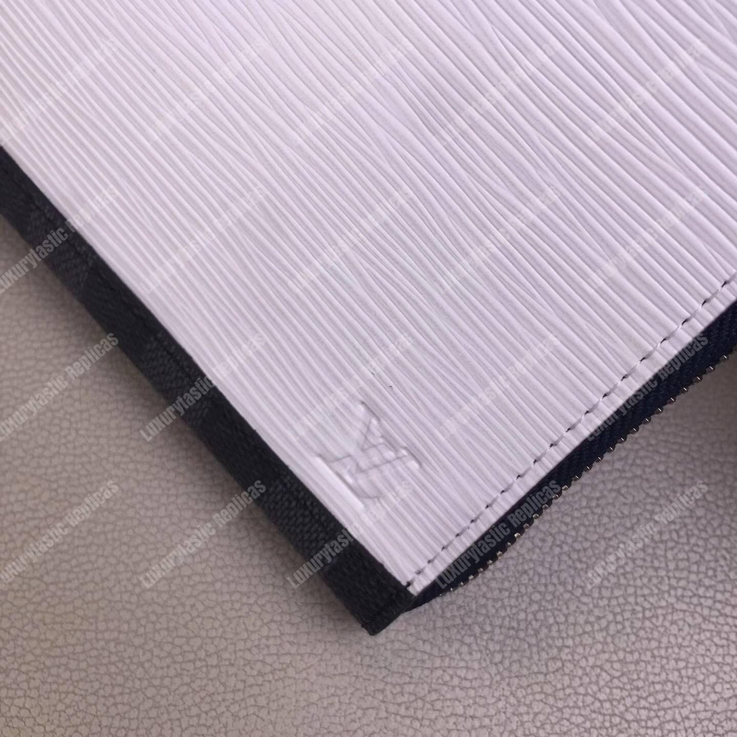 LV Zippy Organizer Epi Leather White