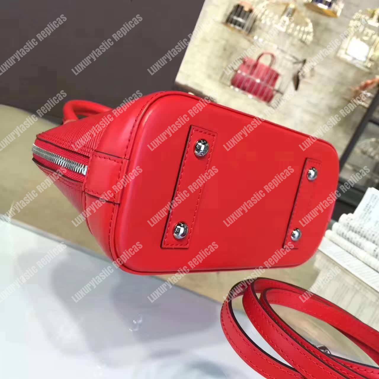 LV Alma BB Epi Leather Coquelicot