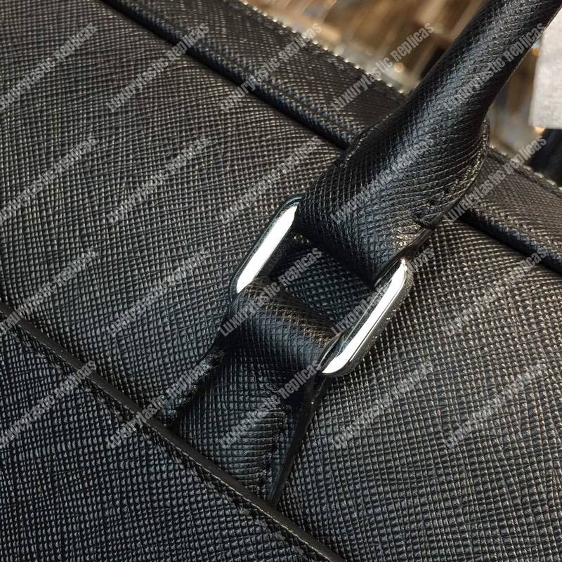 Pra*a leather briefcase black