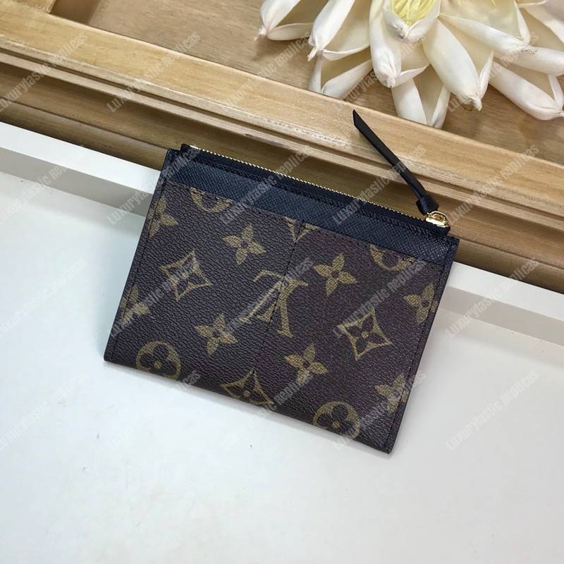 LV Zipped Card Holder Monogram Black