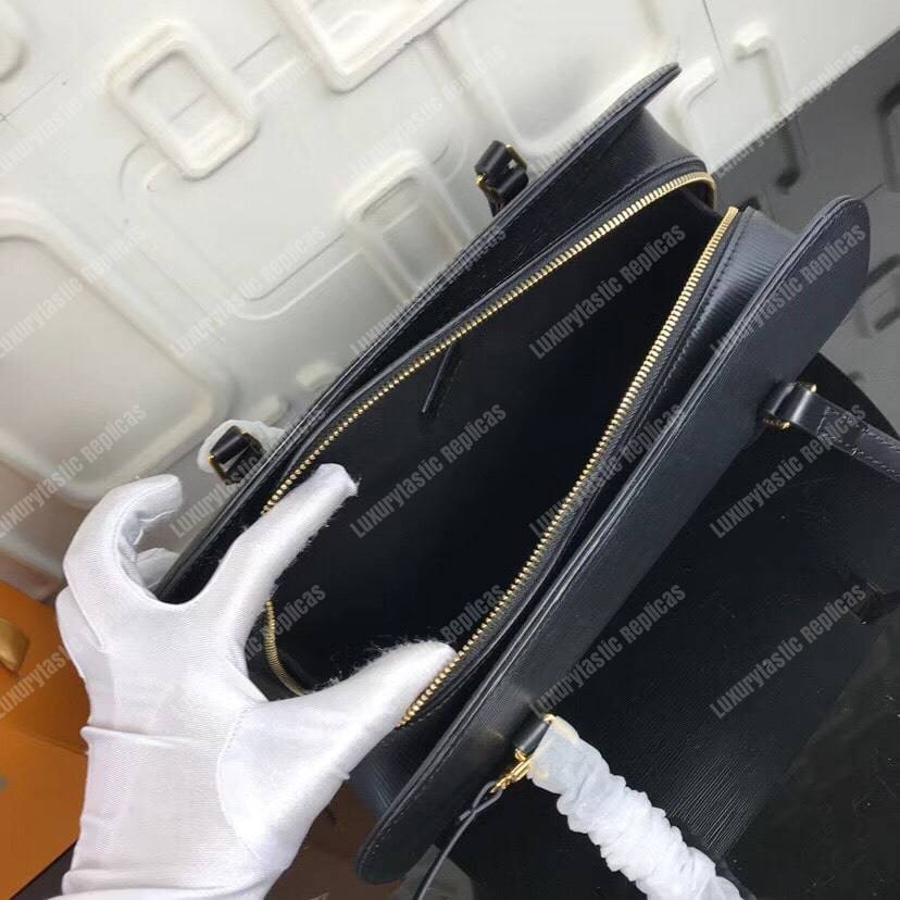 LV Soufflot Bag Black Epi Leather Noir