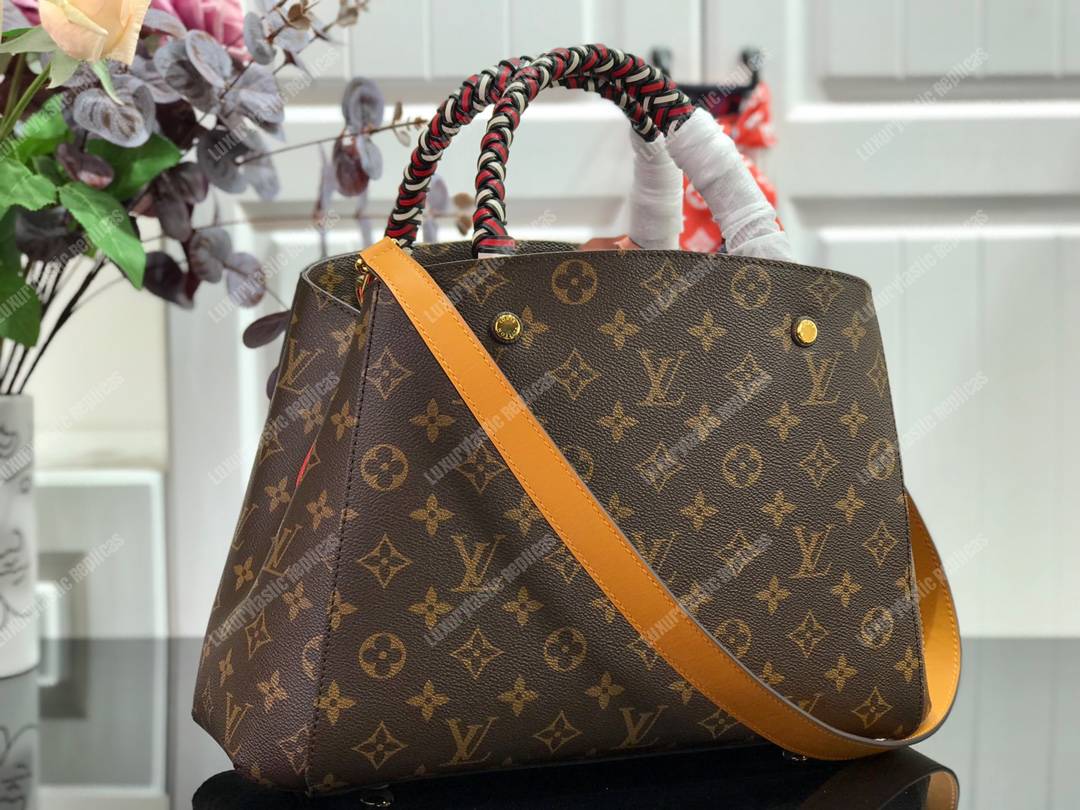LV Montaigne PM Monogram Braided Handles