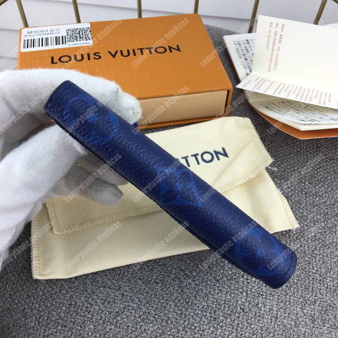 LV Pocket Organiser Taiga Monogram Cobalt