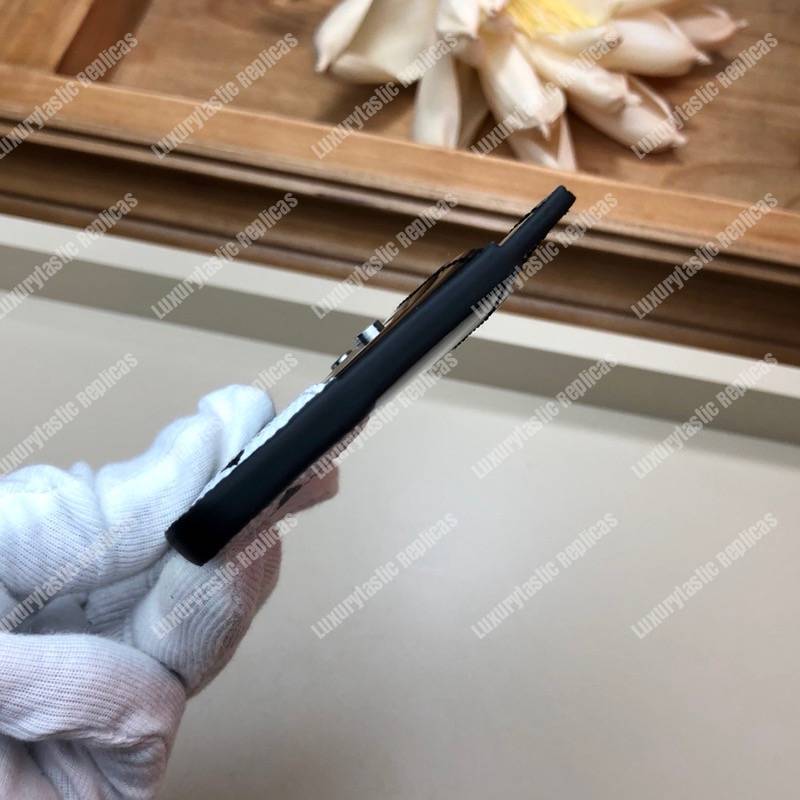 LV Venice Card Holder Patent Leather Monogram Black