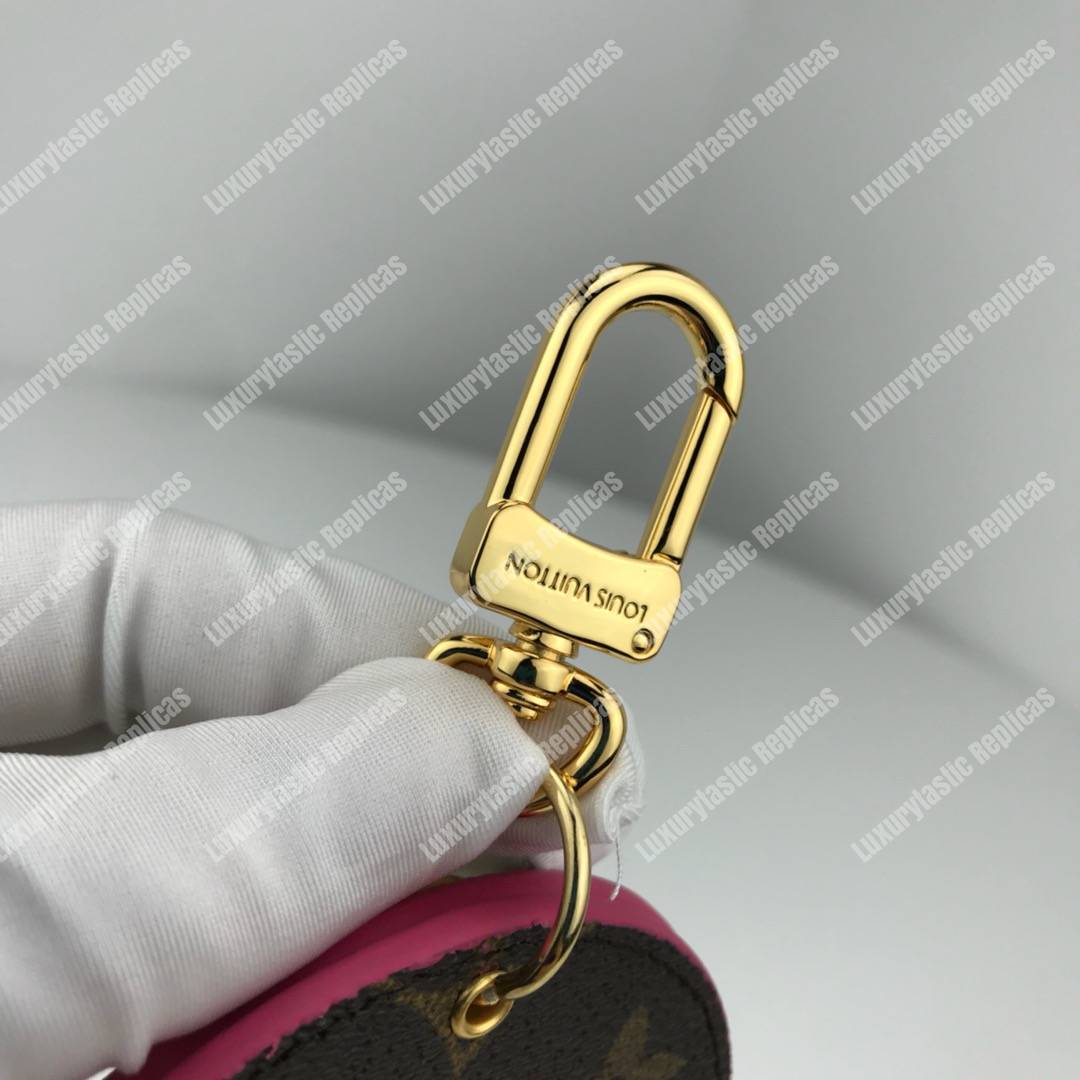 LV Mirror Bag Charm & Key Holder Monogram/Fuchsia