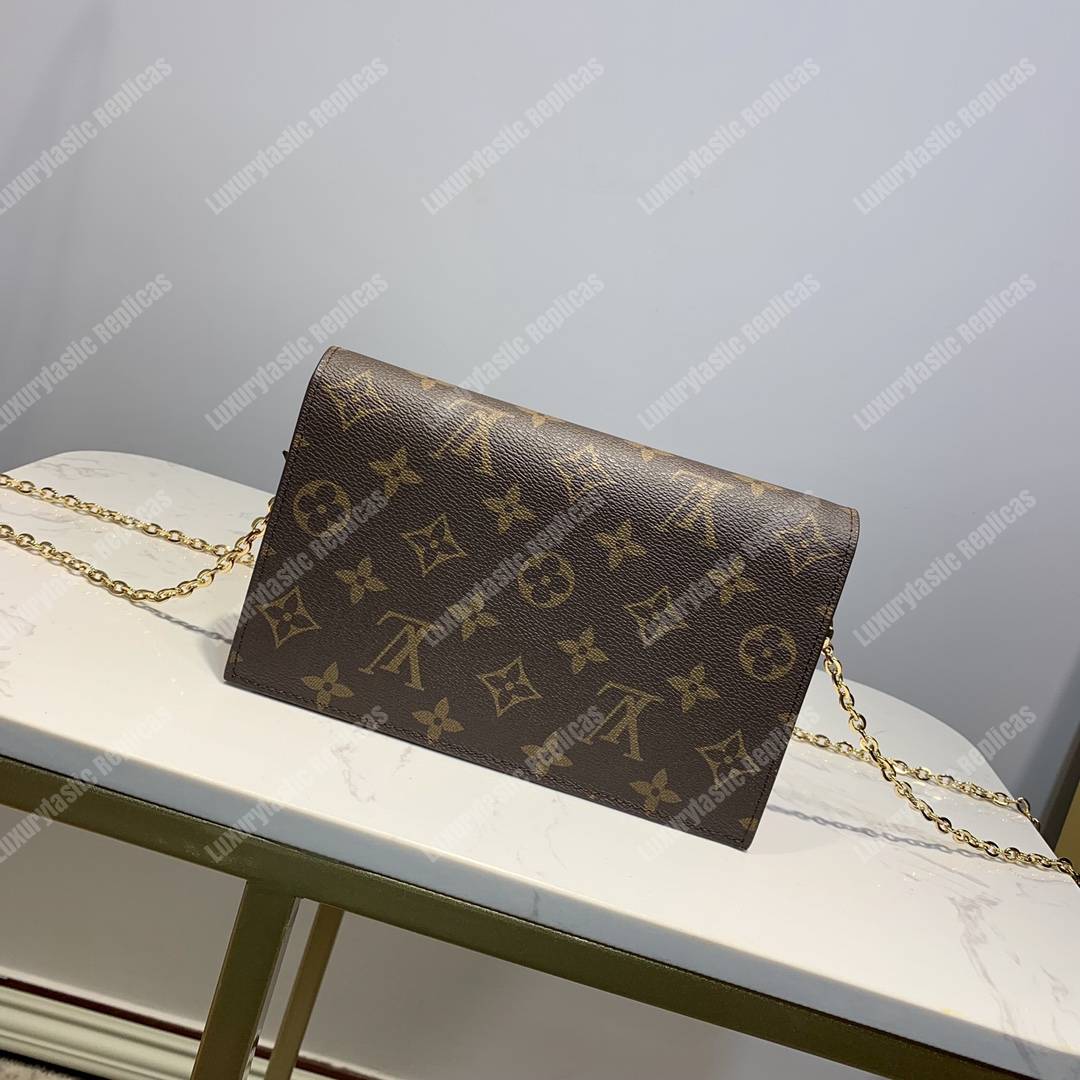 LV Flore Chain Wallet Cherry