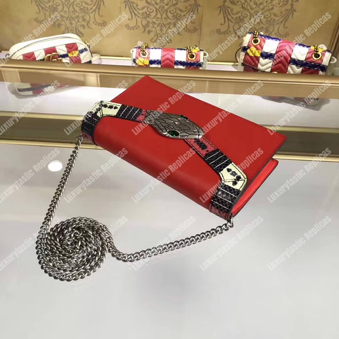 G*u*i lilith leather shoulder bag red