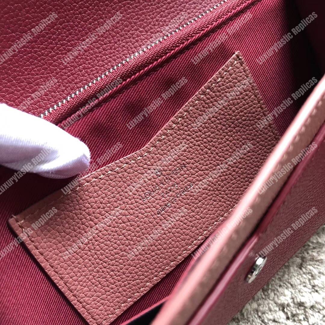 LV MyLockMe Wallet Rose Boudoir Lie de Vin