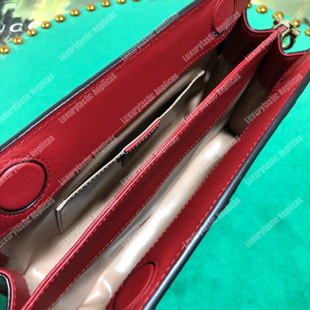 G*u*i ophidia small snakeskin shoulder bag hibiscus red