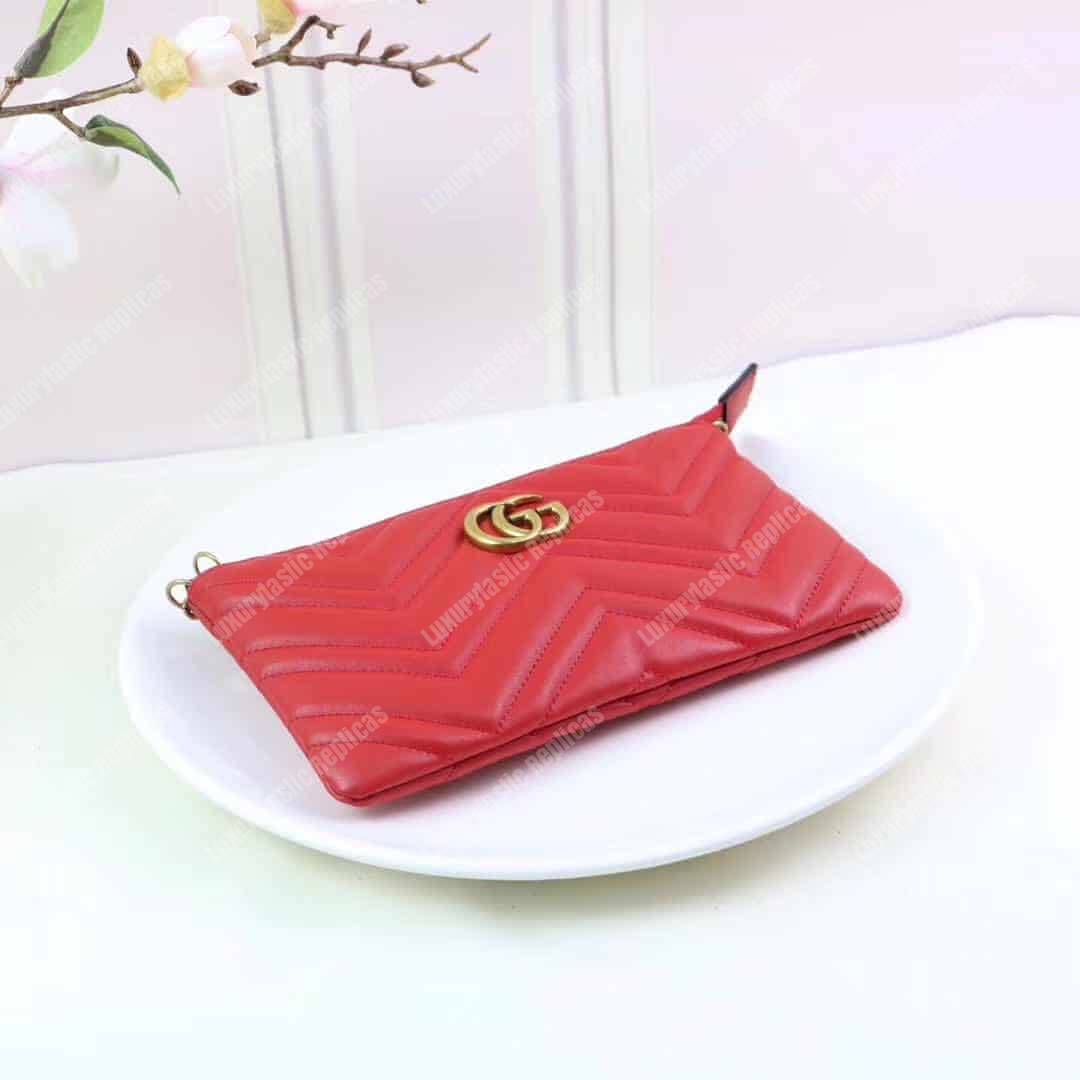 G*u*i gg marmont mini chain bag hibiscus red