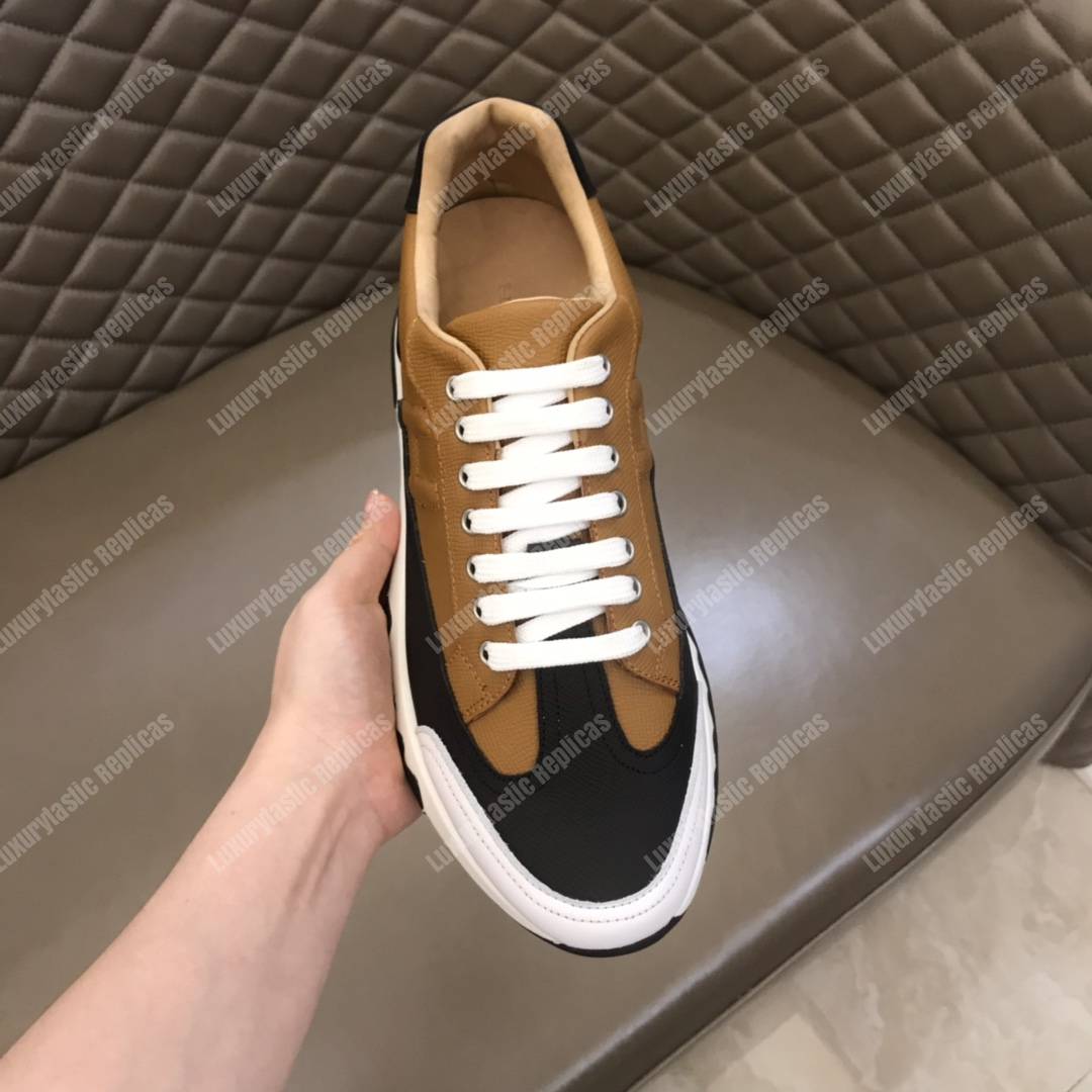 H**mes trail sneaker brown/navy blue