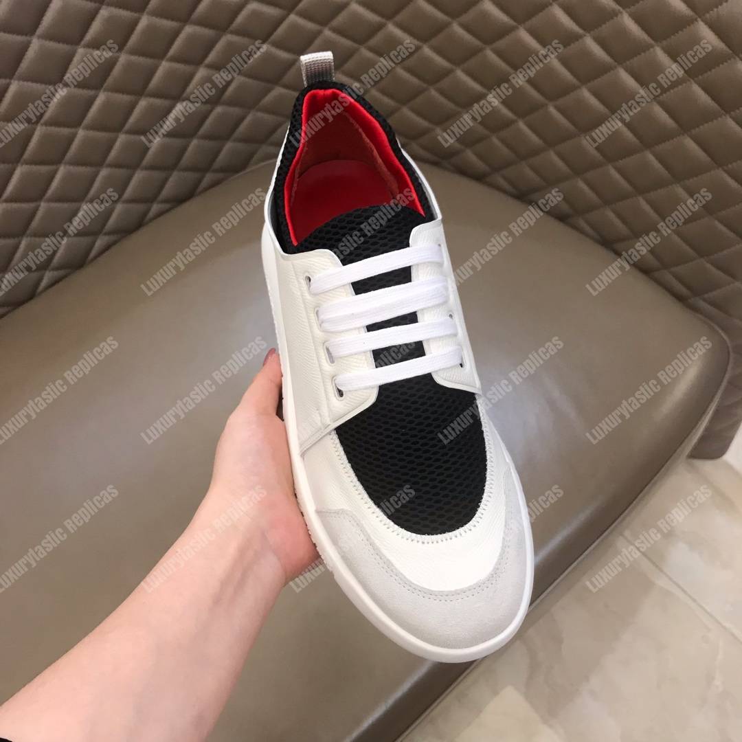 H**mes vitesse sneaker white/black lining