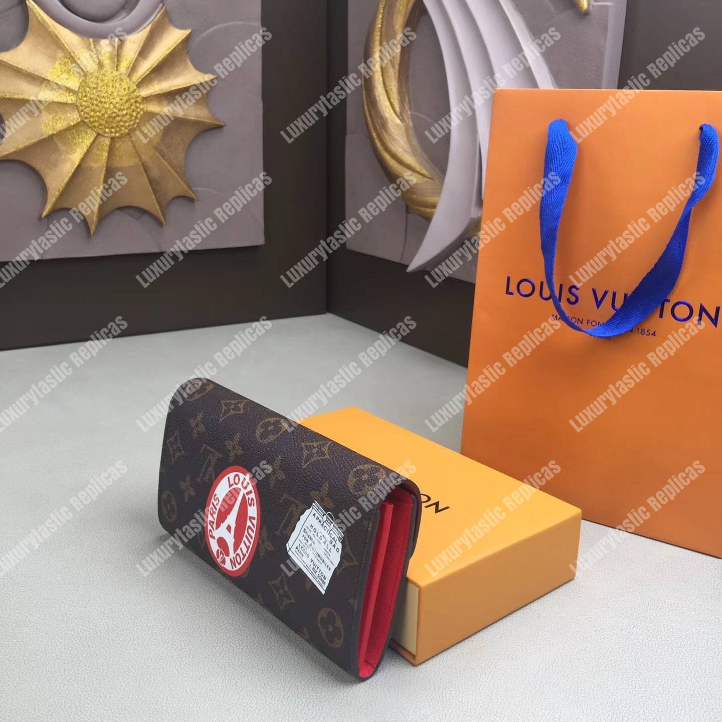 LV Sarah Wallet My LV World Tour Monogram Red