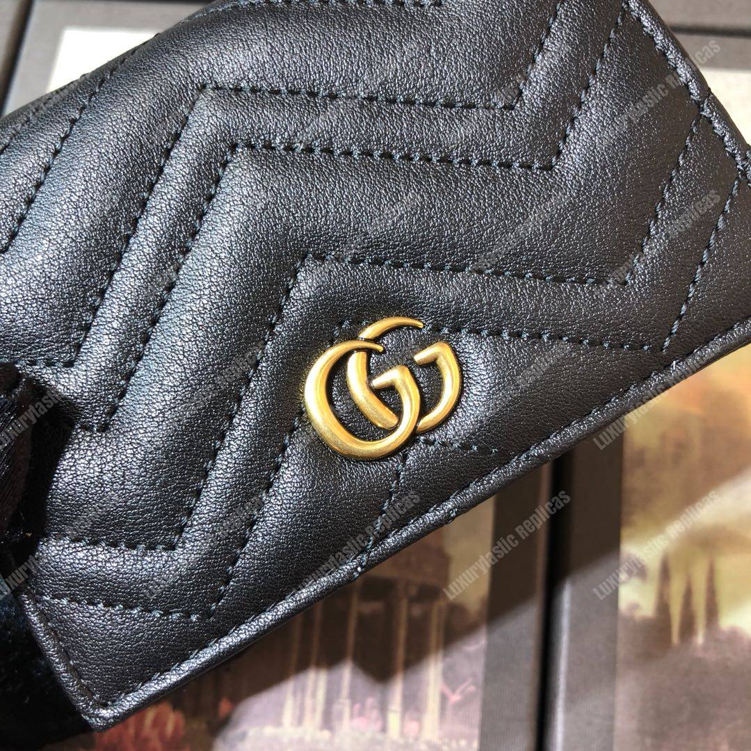 G*u*i gg marmont card case wallet black
