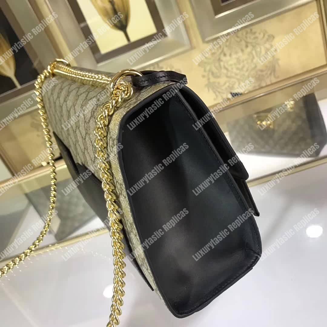 G*u*i padlock medium full gg sup*e bees shoulder bag