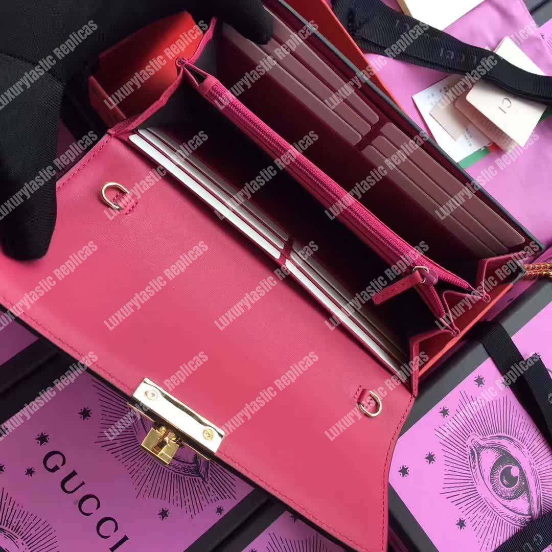 G*u*i gg padlock continental wallet beige/red