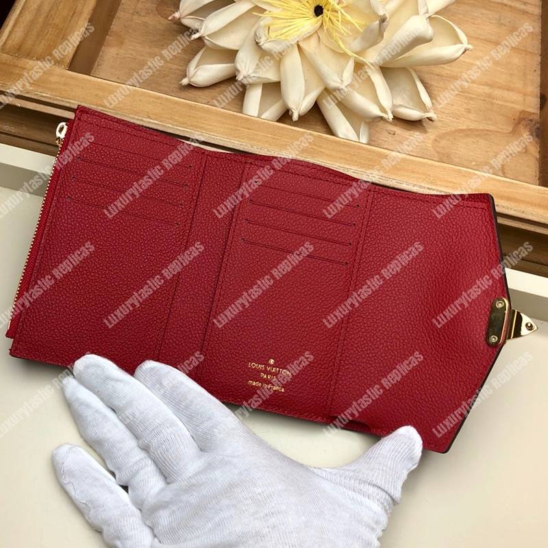 LV Pallas Compact Wallet Monogram Cerise Red