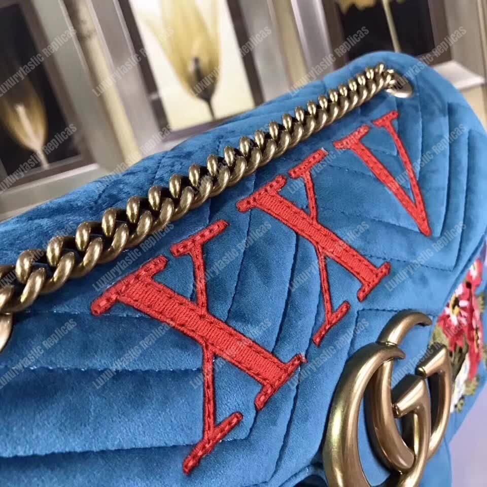 G*u*i gg marmont medium velvet bag xxv