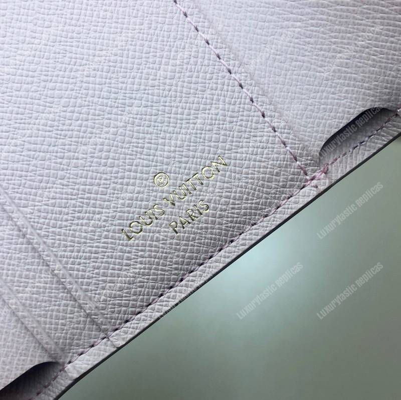 LV Zoé Wallet Damier Azur Eau de Rose Pink