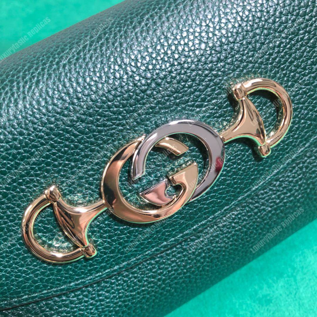G*u*i zumi dark green smooth leather mini bag