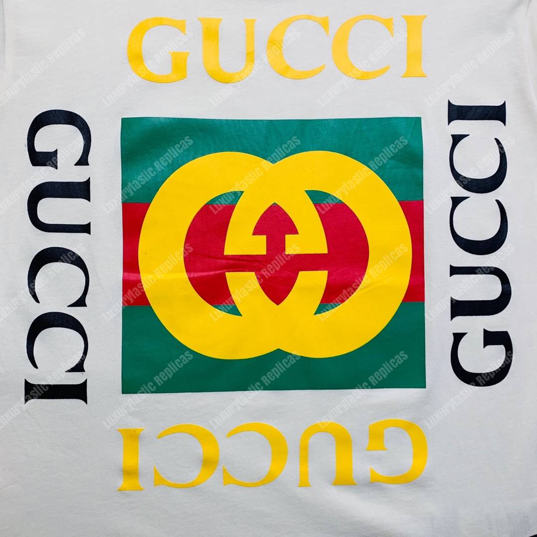 G*u*i cotton t-shirt vintage G*u*i logo white