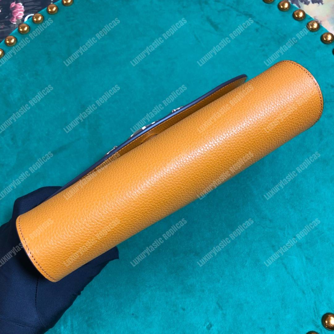 G*u*i zumi yellow smooth leather small shoulder bag