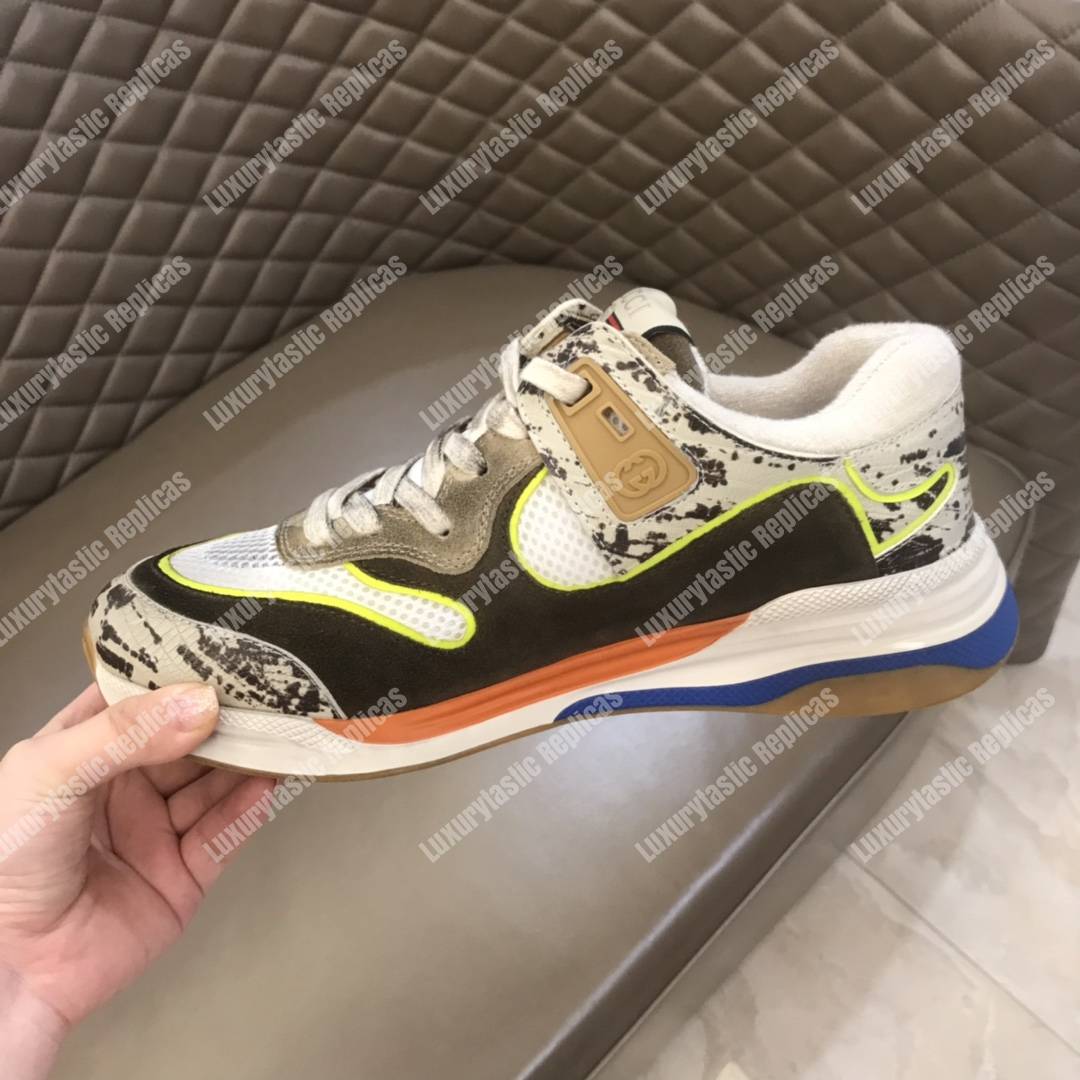 G*u*i ultrapace sneaker brown/yellow lining