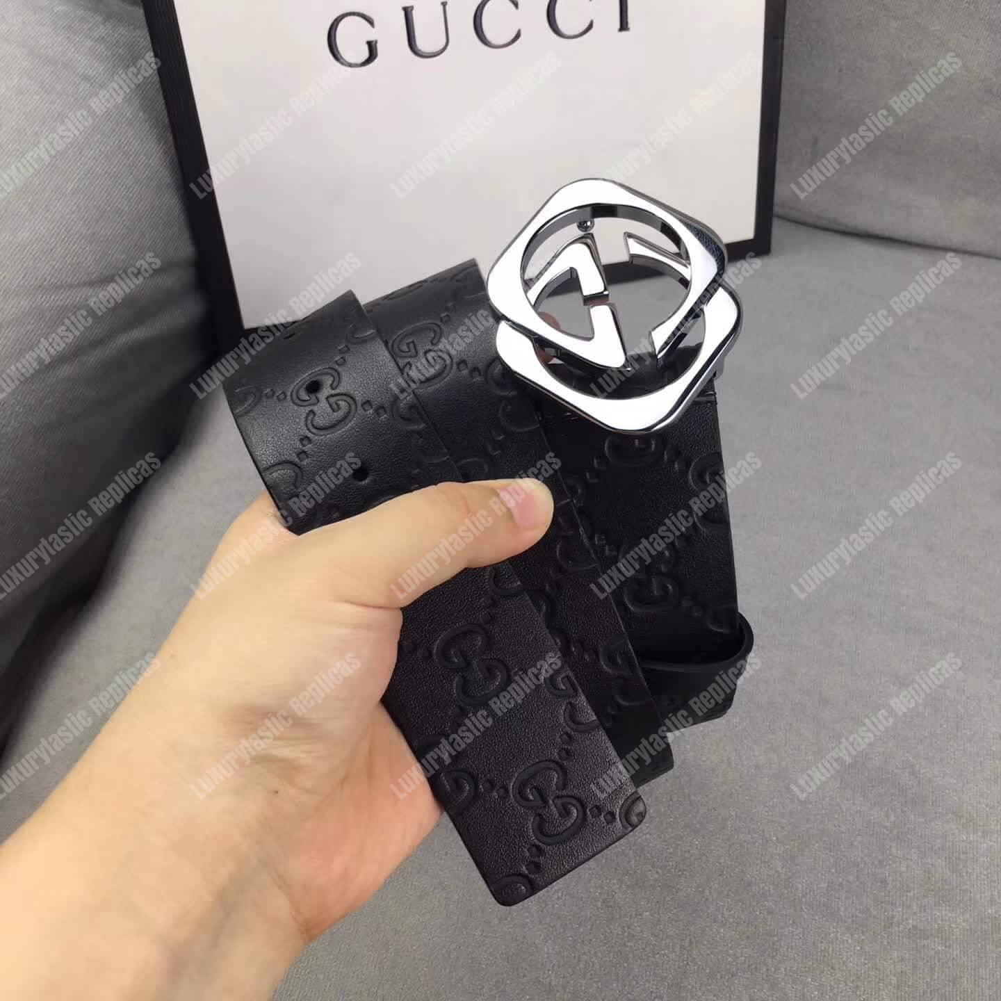 G*u*i signature leather belt