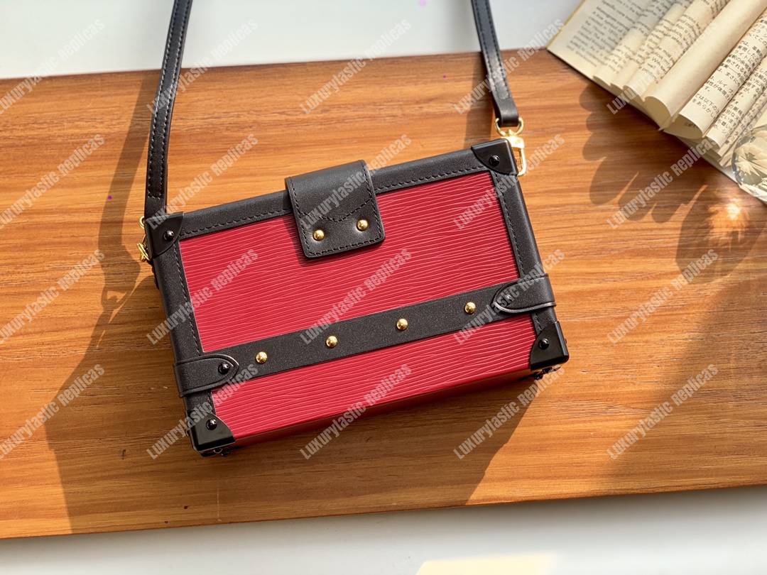 LV Petite Malle Epi Leather Coquelicot