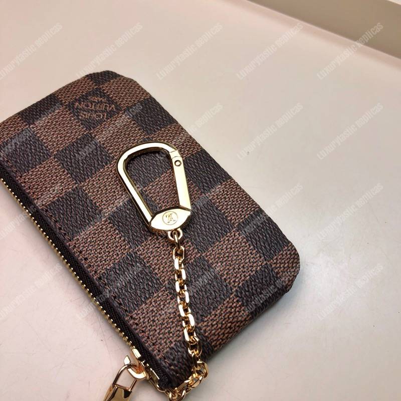 LV Key Pouch Damier Ebene Canvas