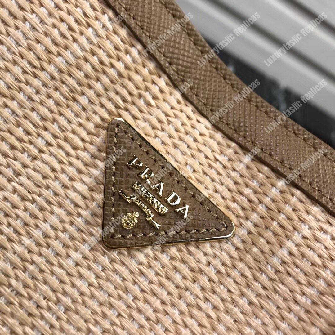 Pra*a panier medium straw bag brown