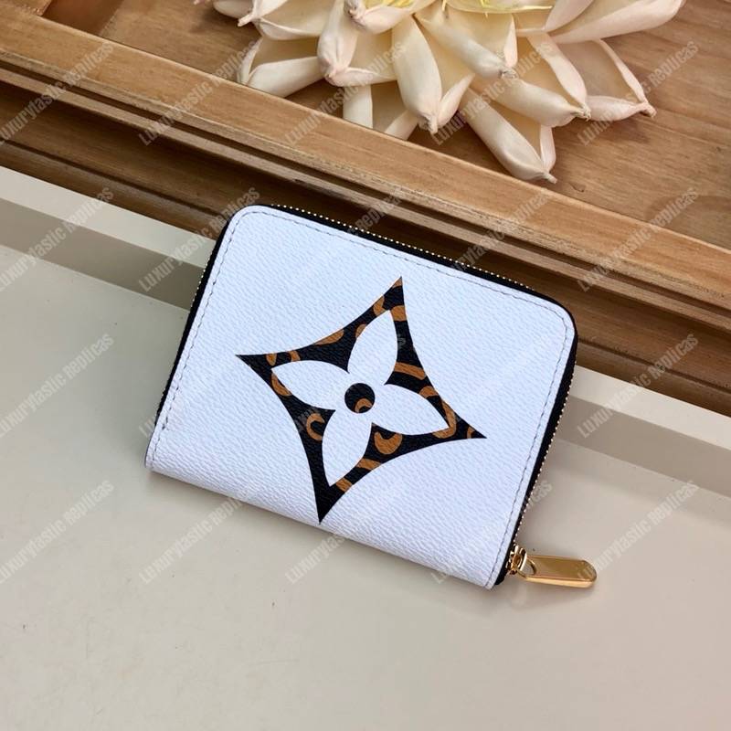 LV Jungle Zippy Coin Purse Giant Monogram Ivoire