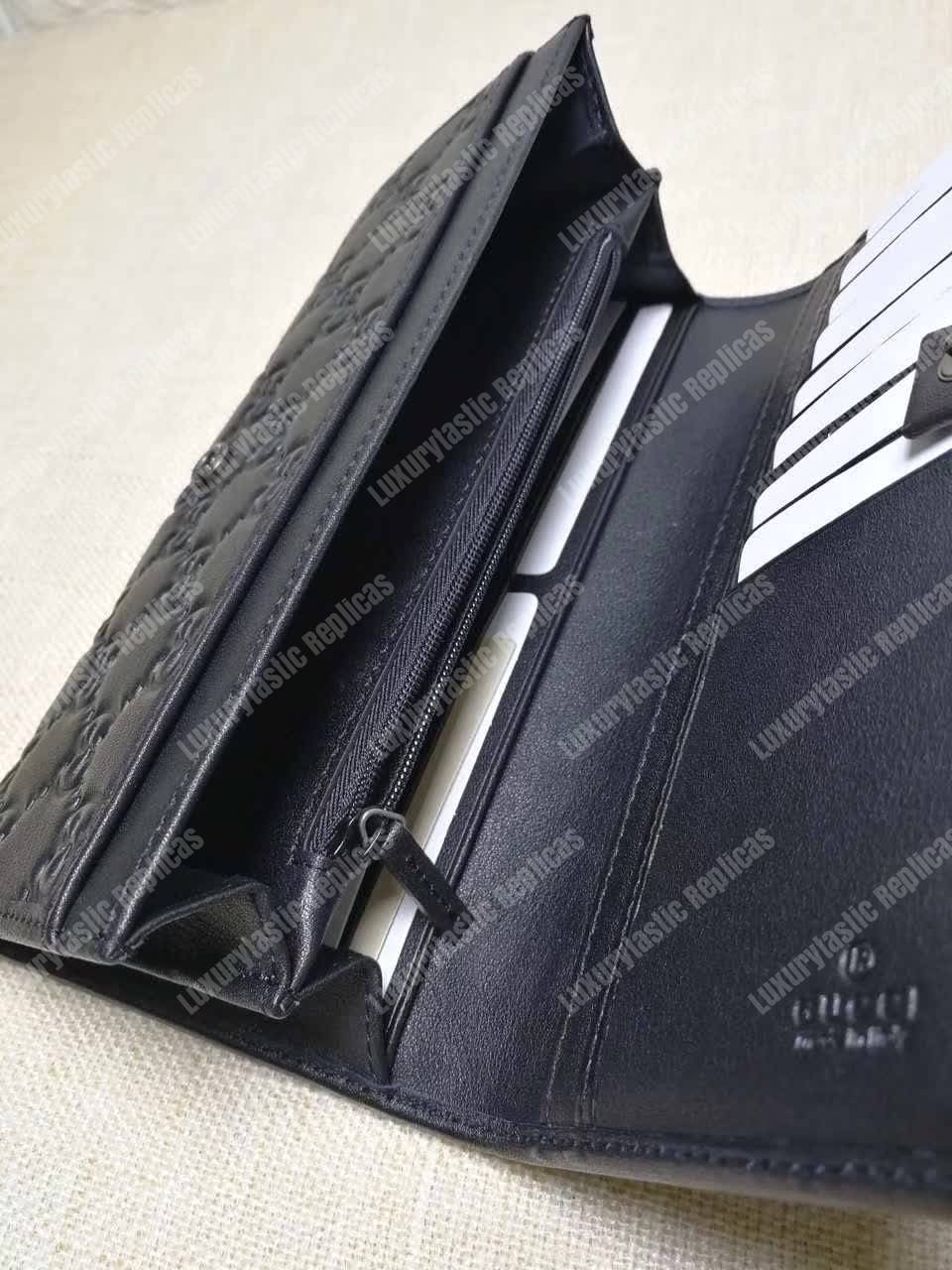 G*u*i gg continental offset web wallet black