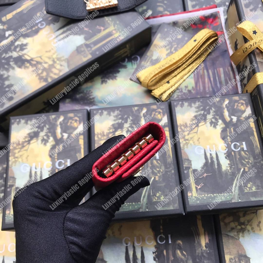 G*u*i gg marmont leather key case red