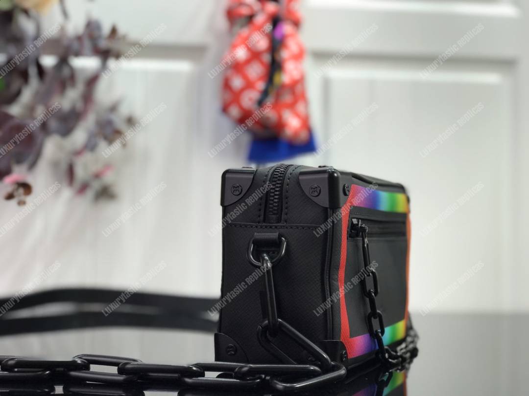LV Abloh Mini Soft Trunk Taiga Leather