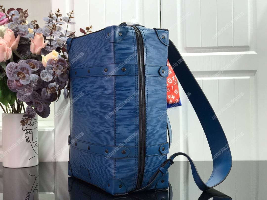 LV Soft Trunk Backpack PM Epi Leather Blue