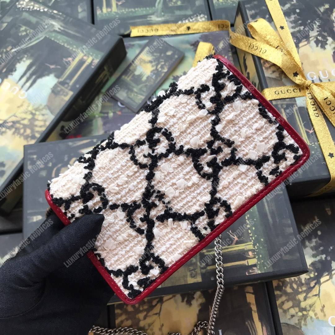 G*u*i dinoysus super mini bag white tweed