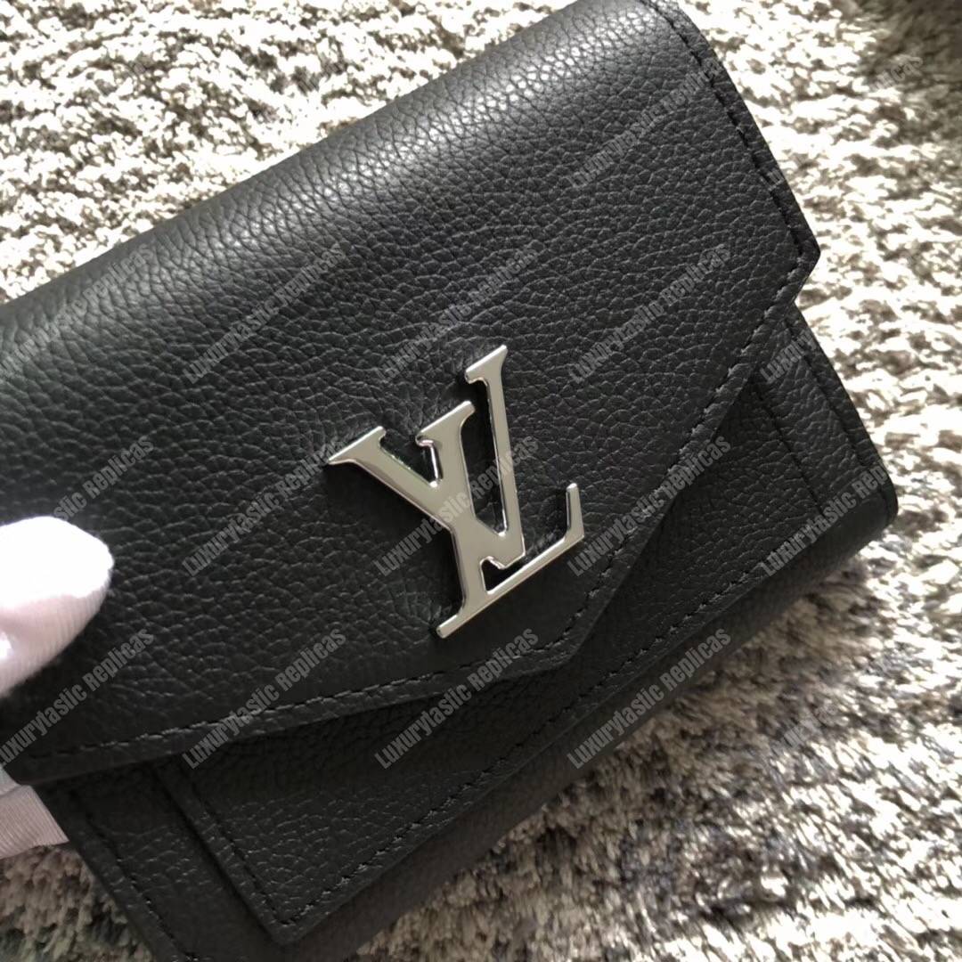 LV MyLockMe Compact Wallet Noir