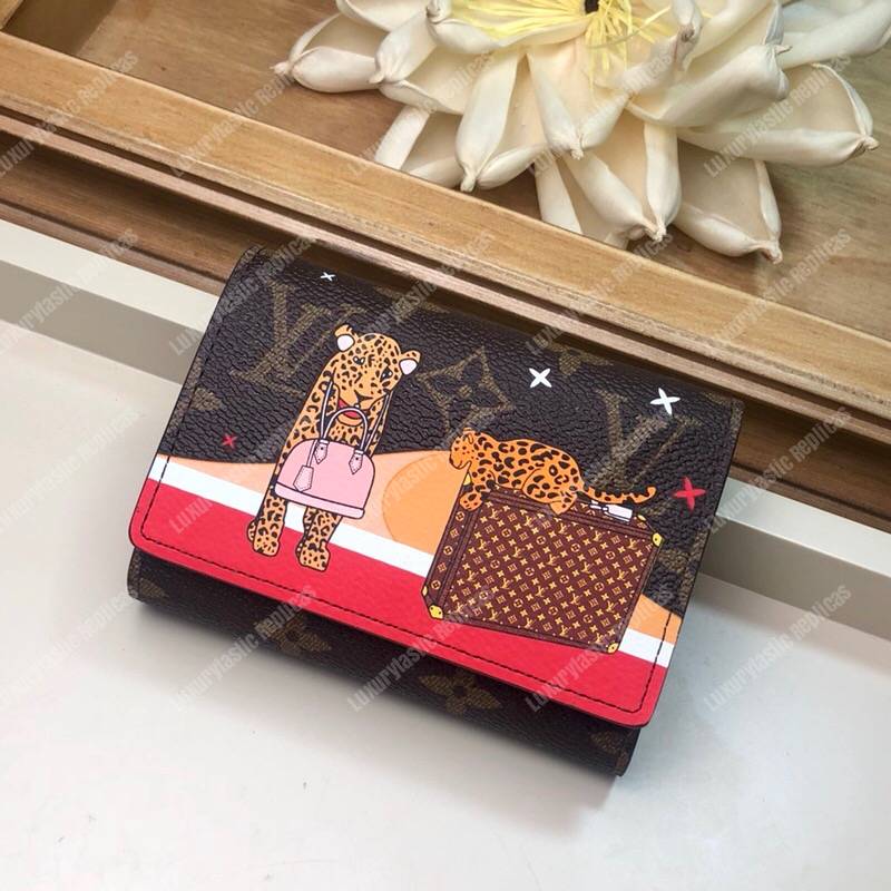 LV Victorine Wallet Lion and Cheetah