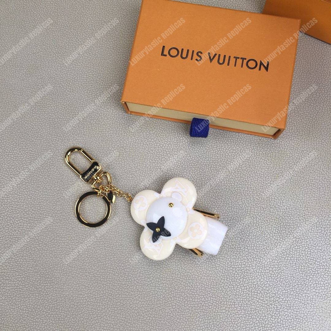 LV Vivienne Monogram Giant Bag Charm and Key Holder White